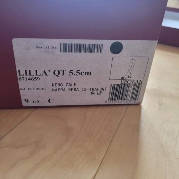 SALVATORE FERRAGAMO BLACK LILLA QT SIZE 9.5C - Picture 3 of 6